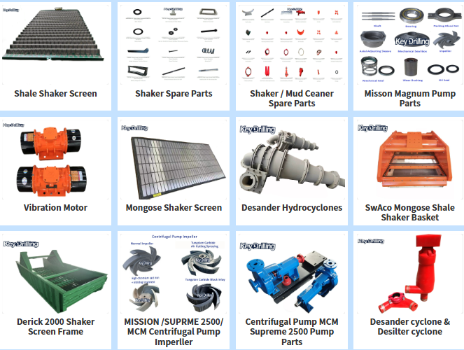 Spareparts of solid control equipment
